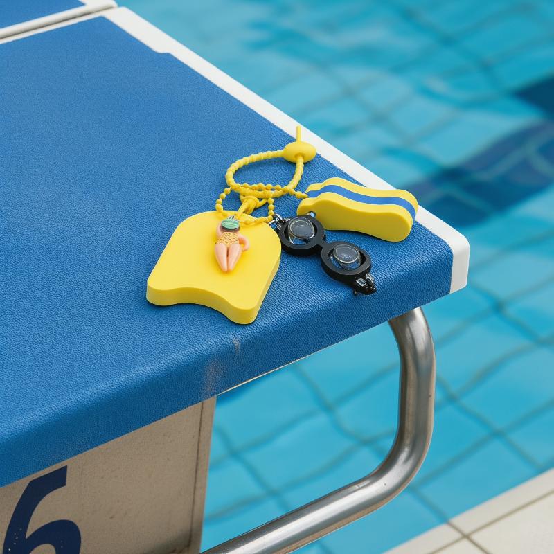Swimming Kickboard - (N) Breloczek z motywem pływackim z