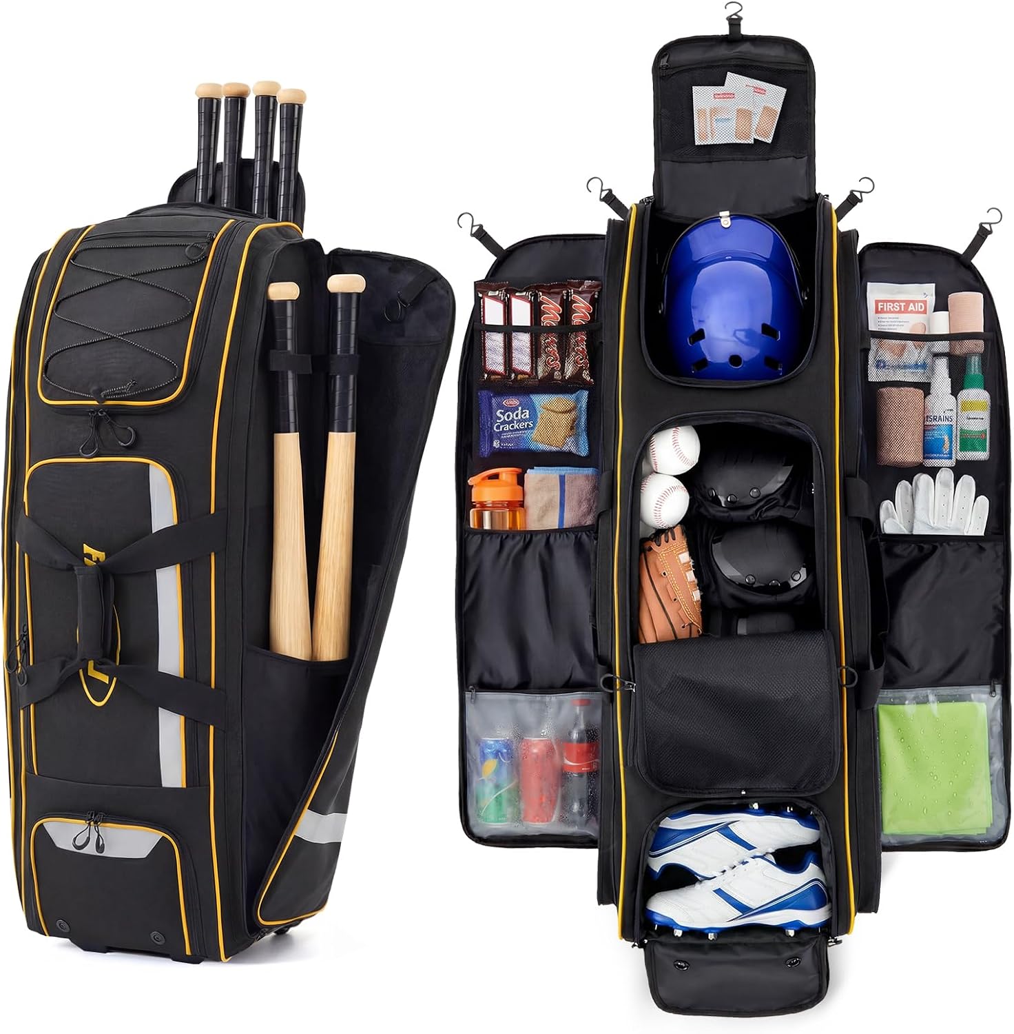 Torba na sprzęt baseballowy o  – Sports Equipment Bag With Wheels recenzja i cena