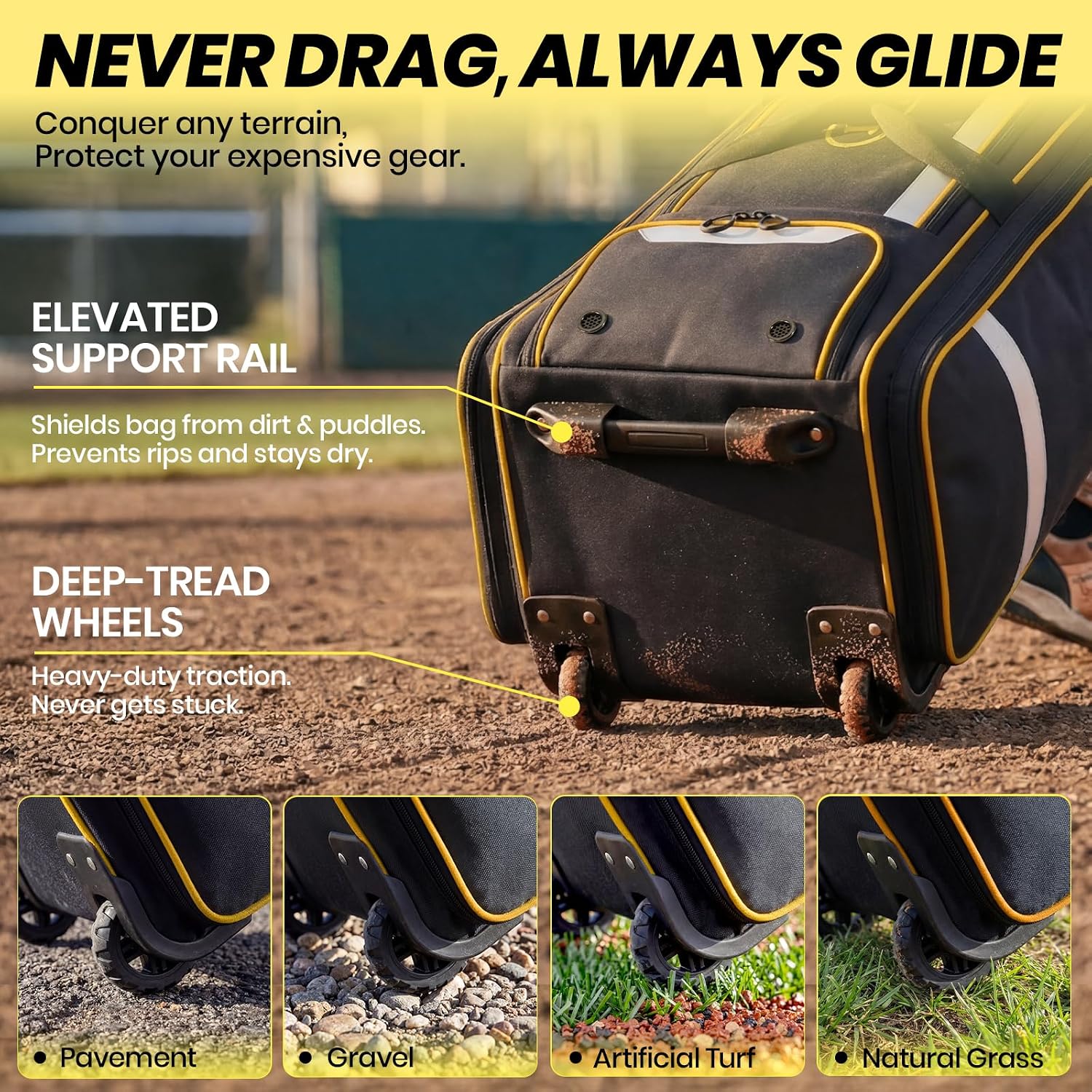 Torba na sprzęt baseballowy o  – Sports Equipment Bag With Wheels recenzja i cena