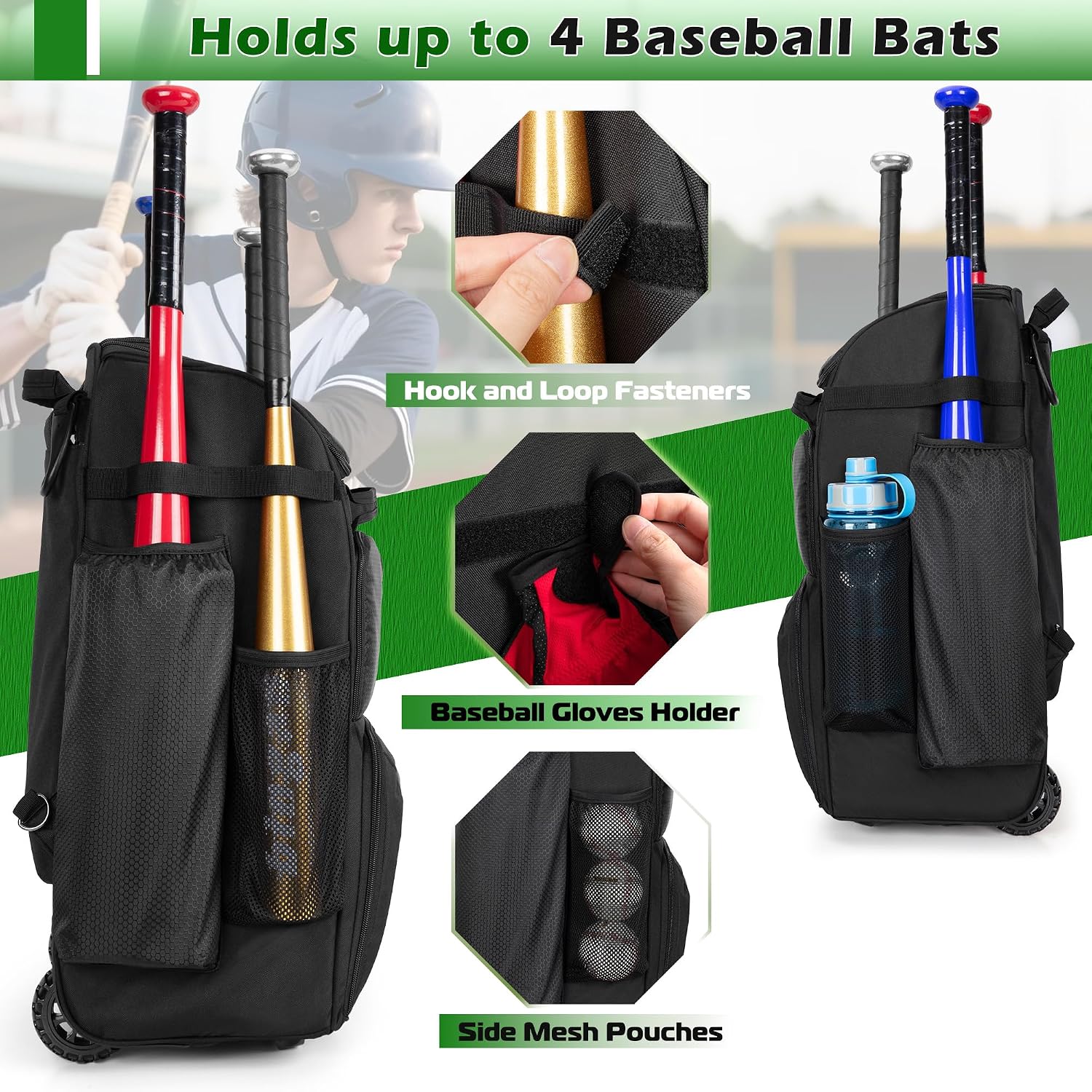 Plecak na kółkach do baseballu – Sports Equipment Bag With Wheels recenzja i cena